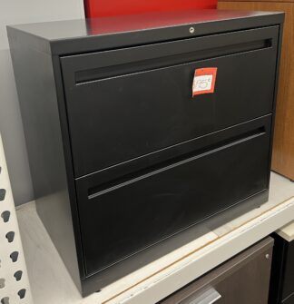 30"W Black 2-Drawer Lateral File - Used