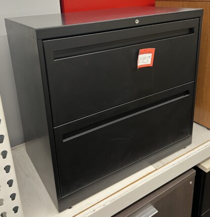 30"W Black 2-Drawer Lateral File - Used