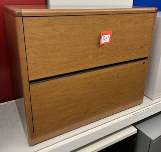 3'W Hon Medium Oak 2-Drawer Lateral File - Used