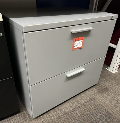 29.5"W Silver 2-Drawer Lateral File - Used
