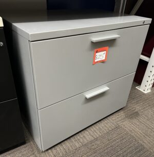 29.5"W Silver 2-Drawer Lateral File - Used