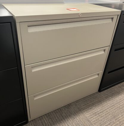 Steelcase Taupe 3-Drawer Lateral File - Used