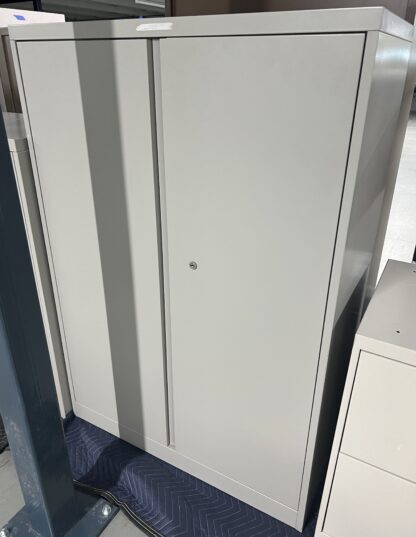 Steelcase Grey 52" Tall 2-Door Storage Cabinet - Used