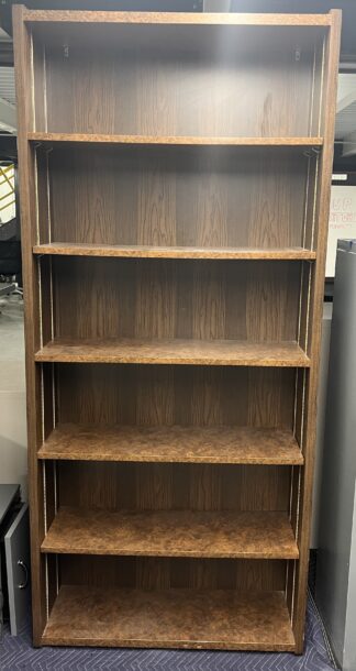 Walnut Laminate 7' Tall Bookcase - Used