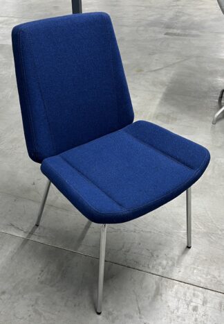 Keilhauer Blue Fabric Padded Stackable Guest Chairs - Used