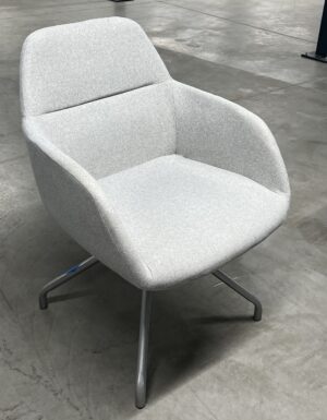 "EKO" Swivel Gray Fabric Side Chair - Used