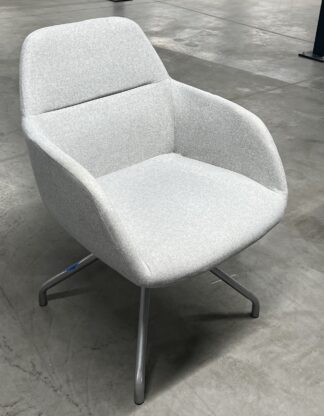 "EKO" Swivel Gray Fabric Side Chair - Used