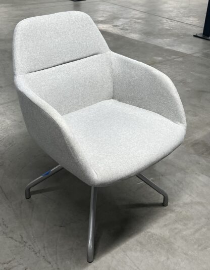 "EKO" Swivel Gray Fabric Side Chair - Used