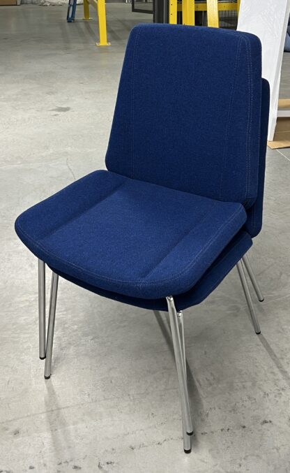 Keilhauer Blue Fabric Padded Stackable Guest Chairs - Used - Image 2