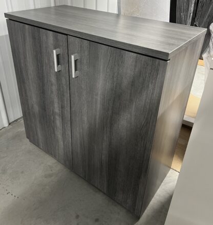 Grey Woodgrain Laminate 42"H x 42"W Cabinet w/ Soft-Close Doors - Used