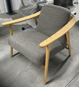 Gus Natural Ash Grey Fabric Side Chair - Used