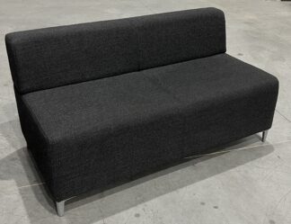 Stylex Charcoal Fabric Armless Loveseat - Used