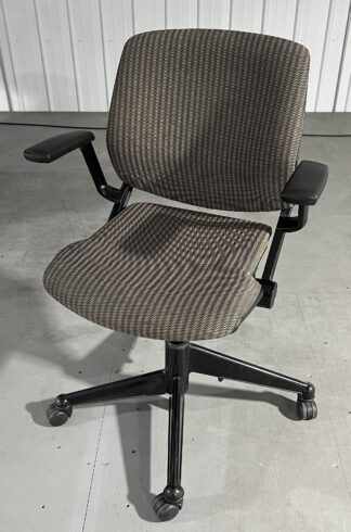 Brown Stripe "VECTA" Nesting Chair w/ Arms and Casters - Used