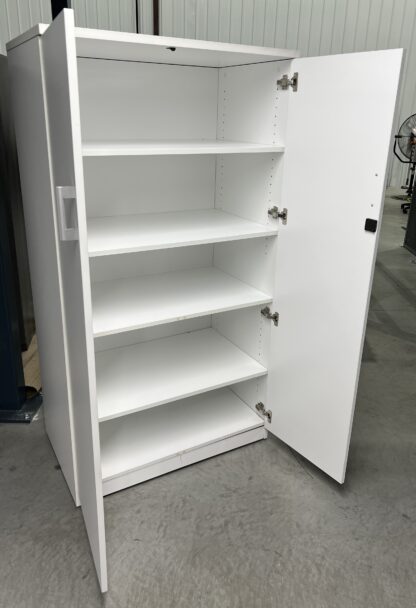 Grey Laminate 36"x22"x65"H 2-Door Storage Cabinet - Used - Image 2