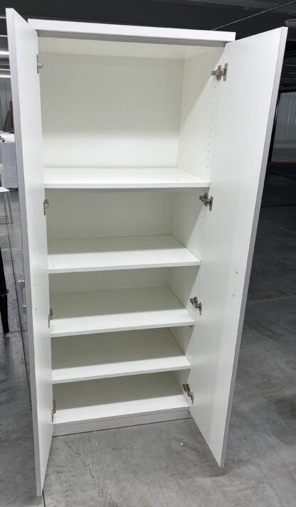Grey Laminate 30"x20"x72"H 2-Door Storage Cabinet - Used - Image 2