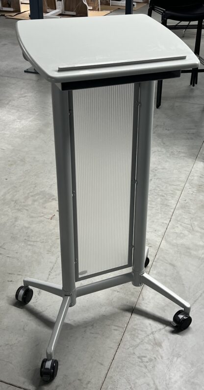 Grey / Acrylic Mobile Podium - Used