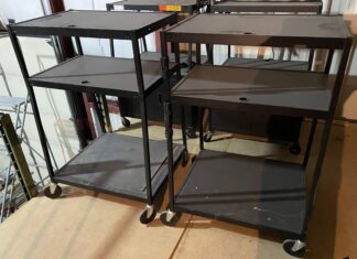 Bretford 3-Level 27"x32"x49" TV Cart - Used