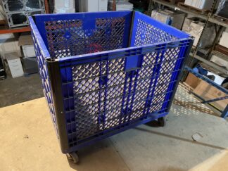 32”x40” (35” Tall) Blue Poly Mobile Container - Used
