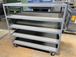 Meco 36”x60” (58” Tall) 5-Shelf Lip-Up Cart - New Surplus