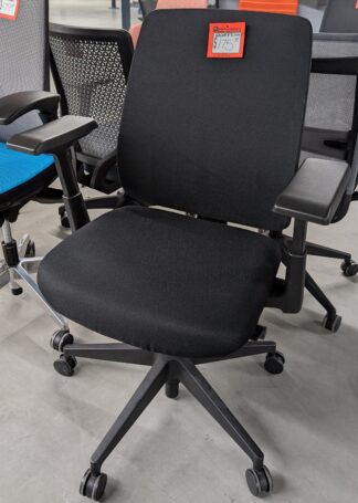 Haworth "Lively" Black Fabric Task Chair - Used