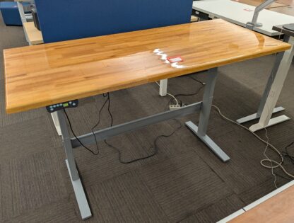 Veneer Butcher Block 6'x30" Height Adjustable Table - Used