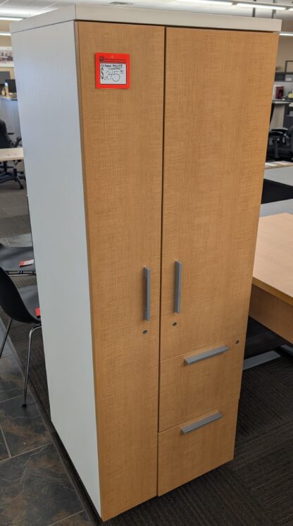 Herman Miller Canvas 24"x24"x67"H Maple/White Combo Cabinet - Used
