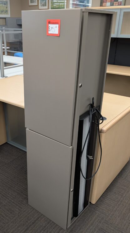 Cherry Laminate Taupe Steel 6'x7' L-Shape Desk Set (Left Return) - Used - Image 2