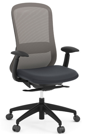 Harmony 67011 Konfurb Crescent Series Charcoal Weight-Activated Syncro-Tilt Mid Back - New
