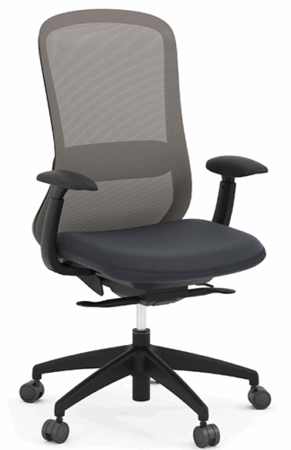 Harmony 67011 Konfurb Crescent Series Charcoal Weight-Activated Syncro-Tilt Mid Back - New
