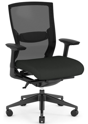 Harmony 3702 Konfurb Propel Series Black Mid Back Task Chair - New