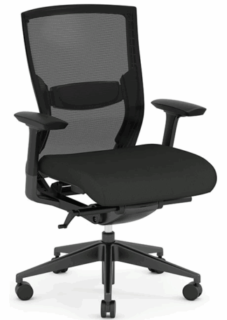 Harmony 3702 Konfurb Propel Series Black Mid Back Task Chair - New