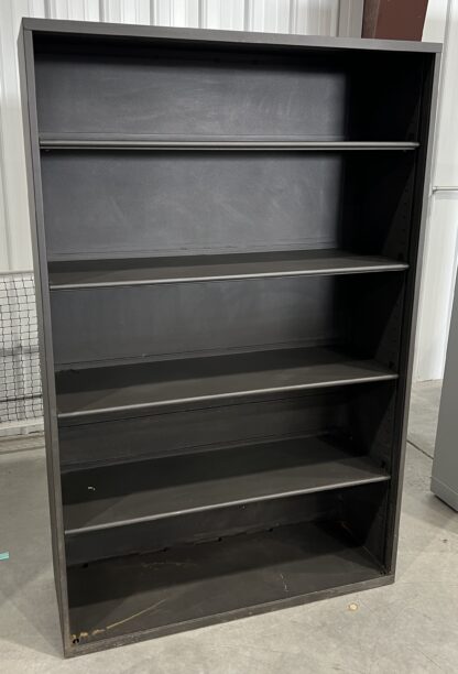 65.5"H Charcoal 4-Shelf Steel Bookcase - Used