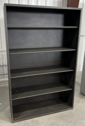 65.5"H Charcoal 4-Shelf Steel Bookcase - Used