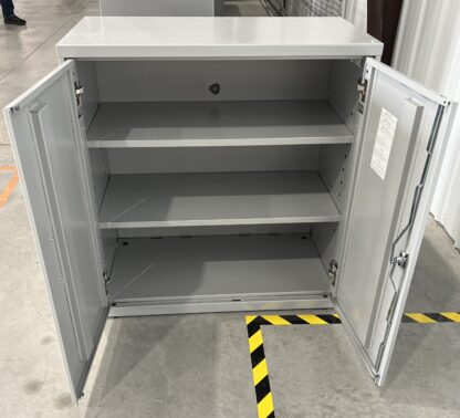 39"H Gray 2-Shelf Storage Cabinet - Used - Image 2