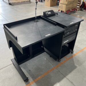 Alternative view of Black Laminate Mobile Podium w/ Electronics - Used
