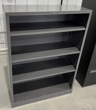 Hon Gray Steel 3-Shelf Bookcase - Used