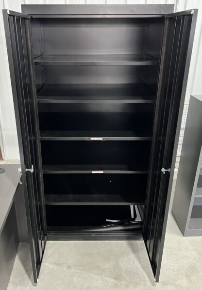 72.5"H Black 5-Shelf Storage Cabinet - Used - Image 2