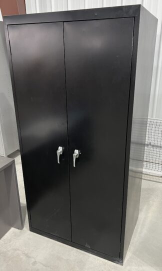 72.5"H Black 5-Shelf Storage Cabinet - Used