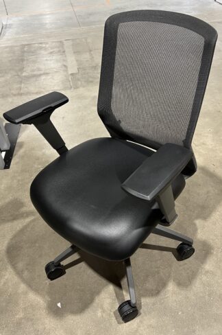 9to5 Black Vinyl Seat w/ Mesh Back Task Chair - Used