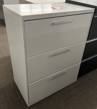 39"H Gray 3-Drawer Lateral File - Used