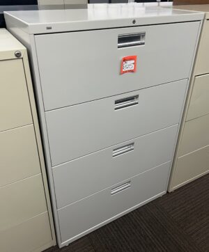 Hon 19"D Putty 4-Drawer Lateral File - Used