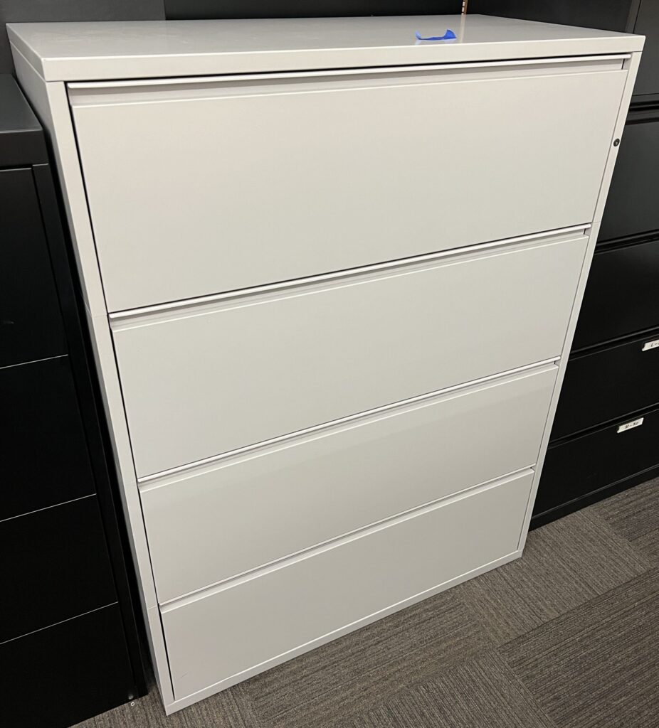 Light Gray 4-Drawer Lateral File - Used