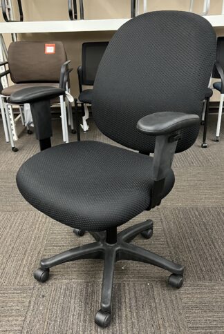 Black Patterned All-Fabric Task Chair - Used