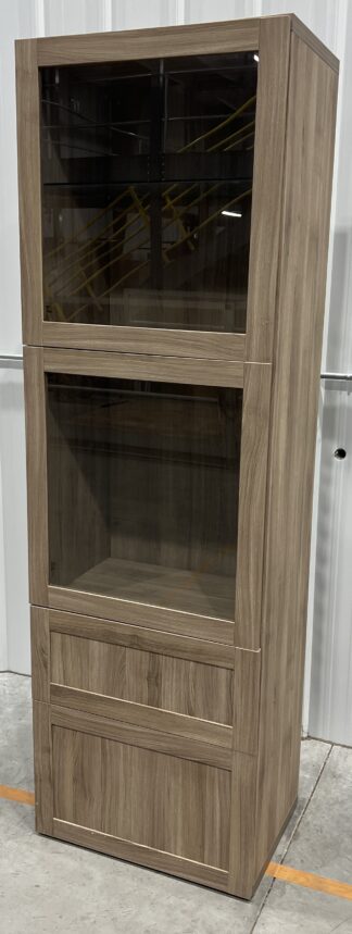 IKEA Earth-Tone Cabinet w/ Glass Doors - Used