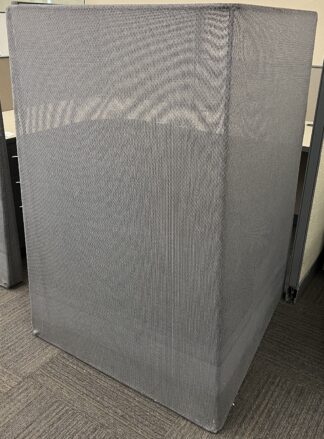 Gray L-Shape Free-Standing Mesh Room Dividers - Used
