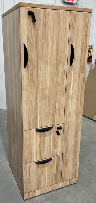 Harmony Aspen 24"x24"x66"H Storage Tower w/ FF Storage & Wardrobe - New
