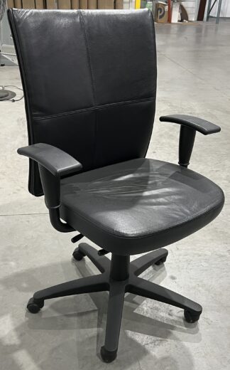 Steelcase "Turnstone" Black Vinyl Task Chair - Used