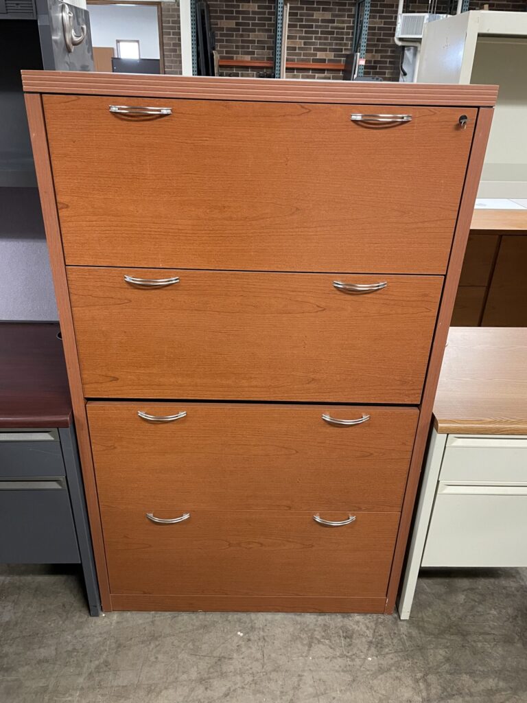 Hon Valido Henna Cherry 4-Drawer Lateral File - Used