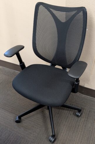 Teknion Sabrina Black Fabric/Mesh Task Chair - New Surplus