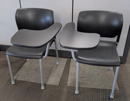 Black Plastic Foldable Tablet Arm Student Chair - Used